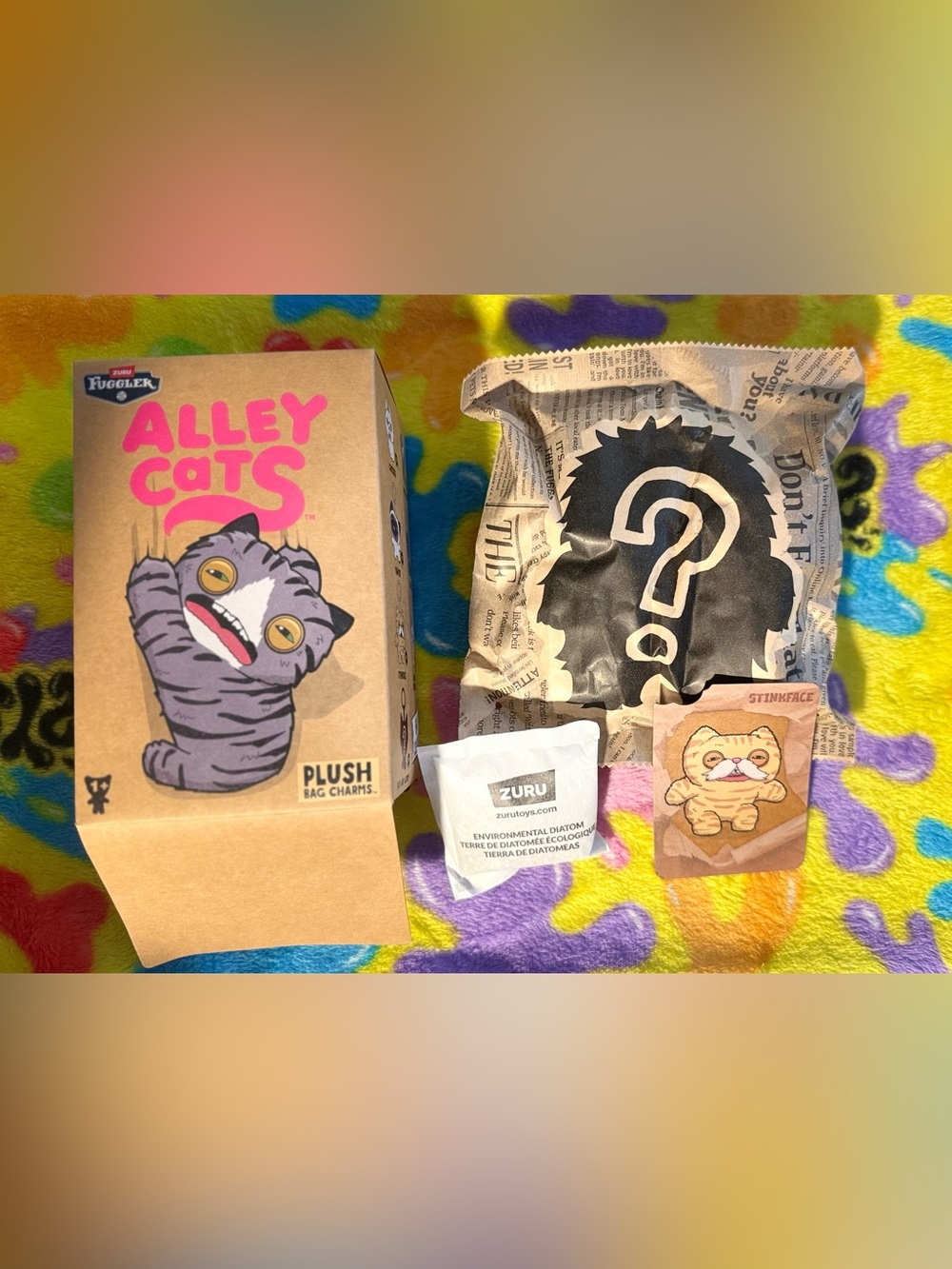 NWT 5” Alley Cat Fuggler Keychain Stinkface QUICK SHIP